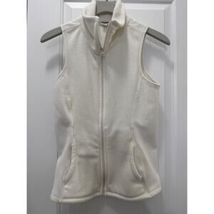 Old Navy Off White Fleece Vest, Small